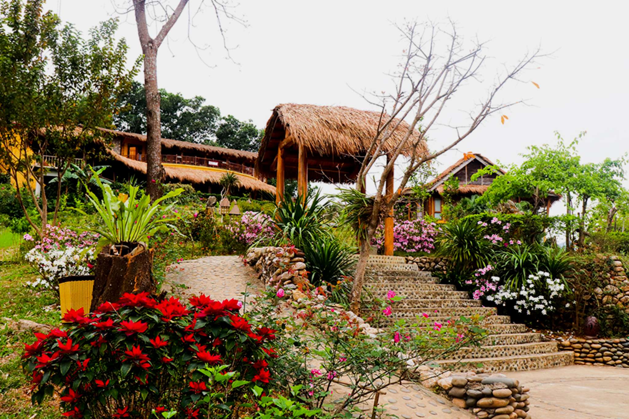 Không gian ngoài trời tại Mai Châu Hideaway